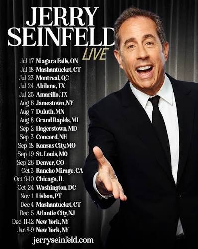 Jerry Seinfeld concert tour poster 2026–2027